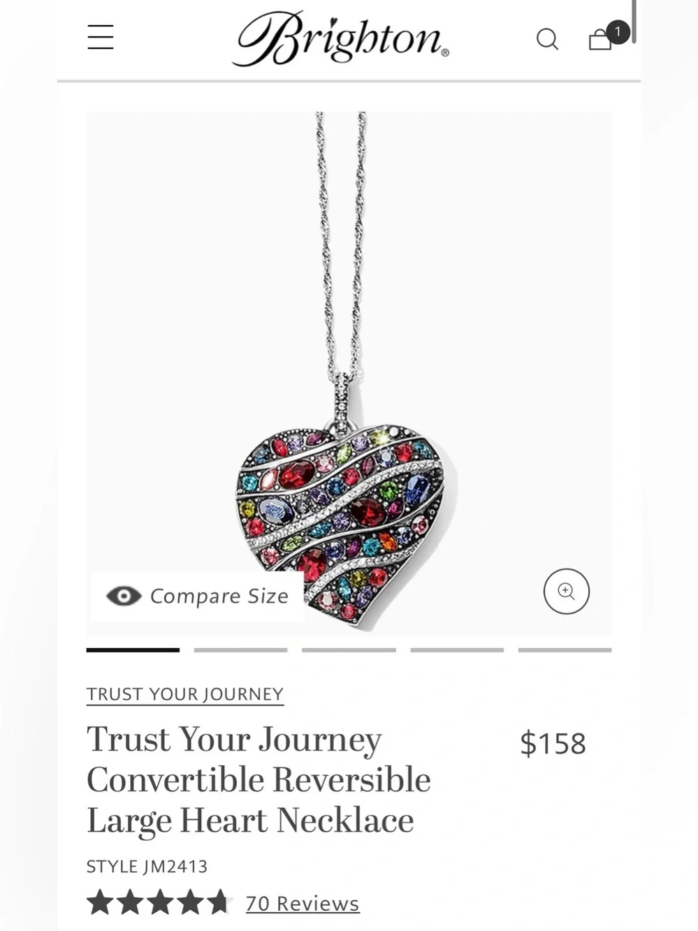🆕🏷️BRIGHTON VTG+ SLVR SWAROVSKI CRYSTAL ‘TRUST YOUR JOURNEY’ SET! MSRP $265